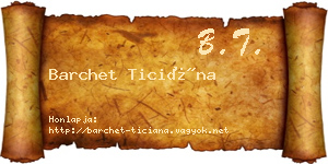 Barchet Ticiána névjegykártya